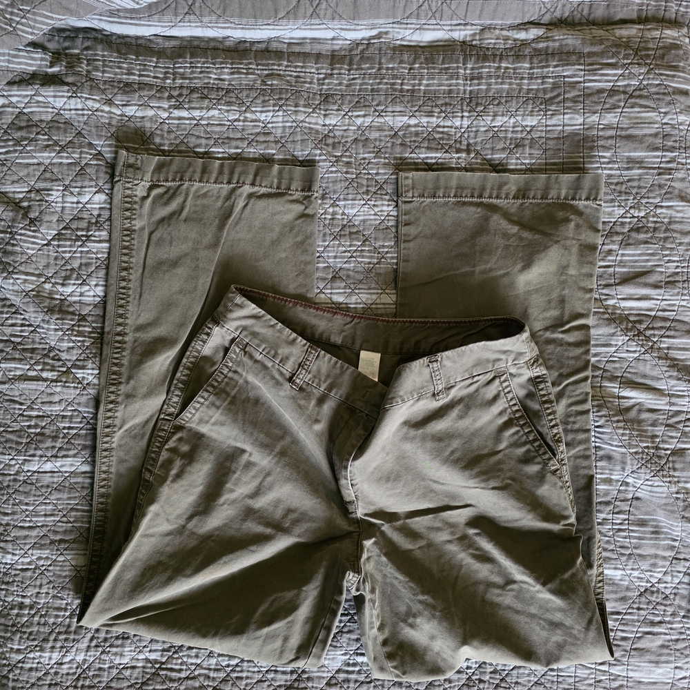 khaki green chinos size 10/12